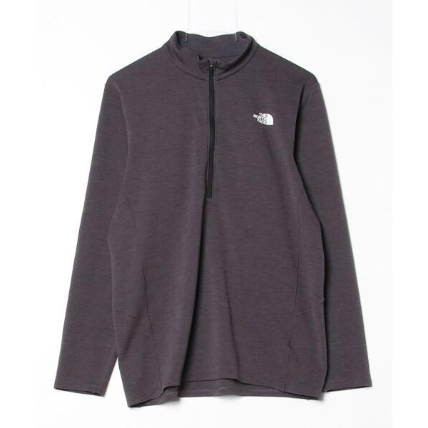 「THE NORTH FACE」 ワンポイント長袖Tシャツ L グレー メンズ