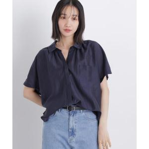 ブラウス シャツ 半袖 ソフトシアードルマン比翼ブラウス(セットアップ可) レディース