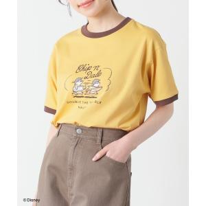 tシャツ 半袖 「ハニさら・接触冷感・ＵＶカット」ディズニー／リンガーＴ レディース