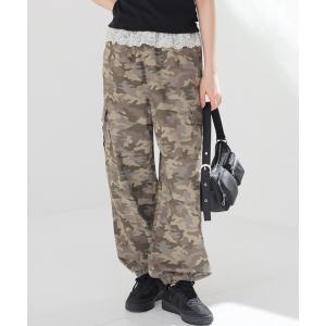 カーゴパンツ 迷彩柄カーゴパンツ レディース