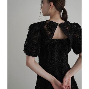 パーティードレス ドレス ミモレ丈＆袖あり フォーマル パフスリーブ パールボタン ノースリーブ セレモニー 結婚式二次会 パーティードレス オケージョン…｜ZOZOTOWN Yahoo!店