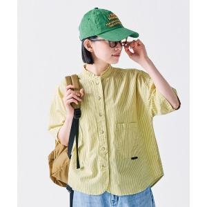 ブラウス シャツ 半袖 サニークラウズ　もろこしヒッコリーシャツ「レディース」 レディース
