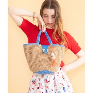 かごバッグ カゴバッグ Panier Solaire Trapeze 「パニエ ソレール トラペーズ」配色ハンドルカゴバッグ