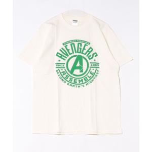 tシャツ 半袖 「 MARVEL 」 発砲プリントTシャツ  26S6 レディース メンズ