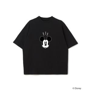 tシャツ 半袖 「Disney/ディズニー」Mickey Mouse / ミッキーマウスフェイスプリントTシャツ / Over Harf Sleeve T-shirt「UNISEX」 レディース メンズ