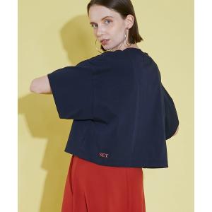 「A + TOKYO」 半袖Tシャツ FREE ネイビー レディース