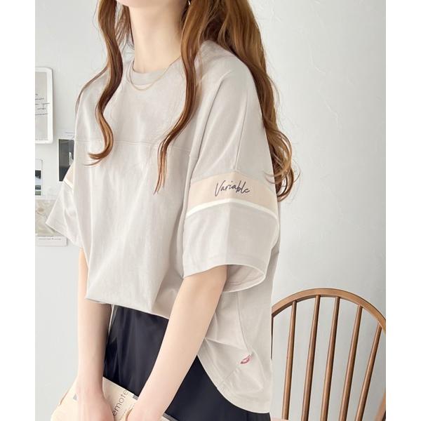 「Java」 半袖カットソー X-LARGE ライトグレー レディース