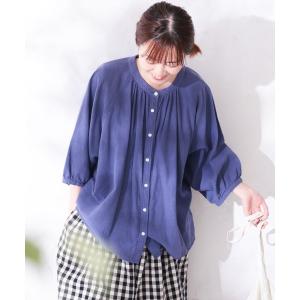 「soulberry」 7分袖ブラウス L ブルー レディース