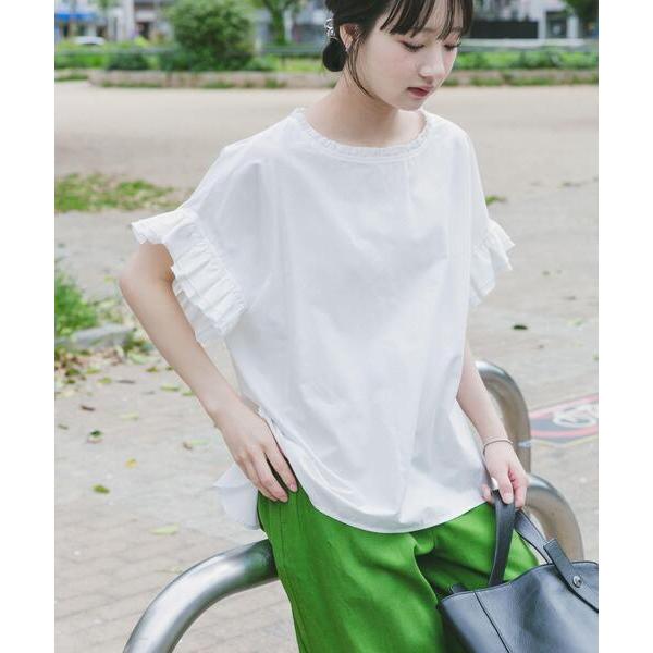 「ITEMS URBANRESEARCH」 半袖ブラウス FREE ホワイト レディース