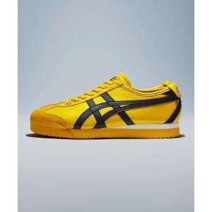 「Onitsuka Tiger」 ローカットスニーカー 29 イエロー×ブラック レディース