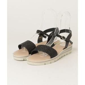 「ground green store」 フラットサンダル 38 ブラック レディース