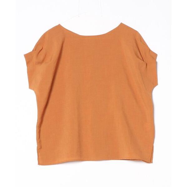 「NATURAL BEAUTY BASIC」 半袖ブラウス MEDIUM ブラウン レディース