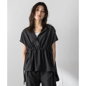 uvカット ブラウス シャツ 夏 半袖 「一瞬で楽とキレイを叶える」ウエストマークフレンチブラウス レディース