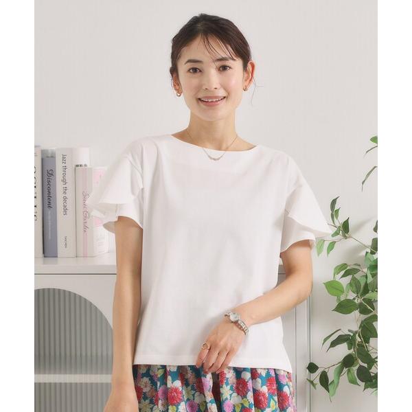 tシャツ 半袖 「冷感／遮熱」バックフリルTシャツ レディース