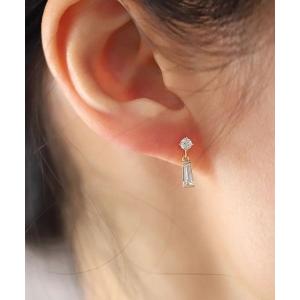 ピアス YU-KA:バゲットカットミニピアス Baguette-cut mini earrings レディース