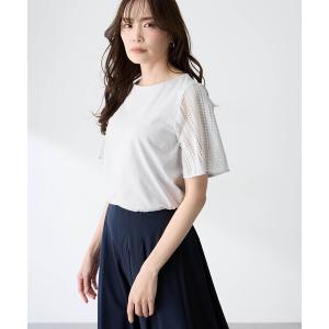tシャツ レーススリーブプルオーバー「接触冷感・UVカット・遮熱」 レディース
