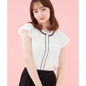 ブラウス シャツ 「洗える」ピコレース ピンタックブラウス レディース