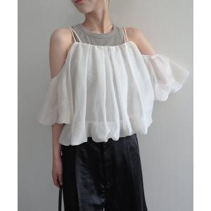 tシャツ 「Rashik」オーガンジーオフショルプルオーバー レディース