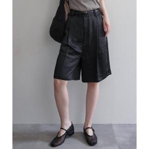 ハーフパンツ パンツ 短パン 「Rashik」サテンハーフパンツ レディース