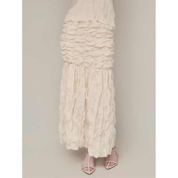 ロング スカート petal texture skirt