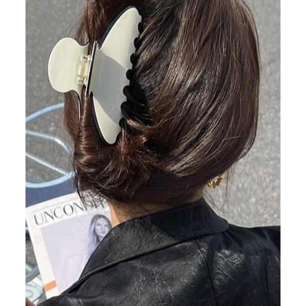 ヘアクリップ バイカラーパイピング ヘアクリップ