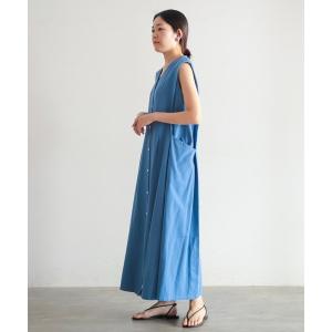 「Blanc Bleu Minuit」 ノースリーブワンピース FREE ブルー レディース