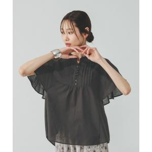「GLOBAL WORK」 半袖チュニック MEDIUM スミクロ レディース