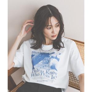「GLOBAL WORK」 半袖Tシャツ - ホワイト レディース