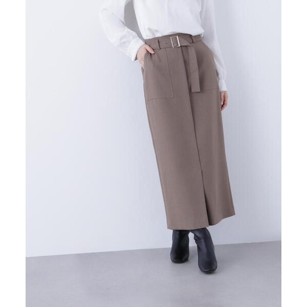 「NATURAL BEAUTY BASIC」 タイトスカート P/S ブラウン レディース