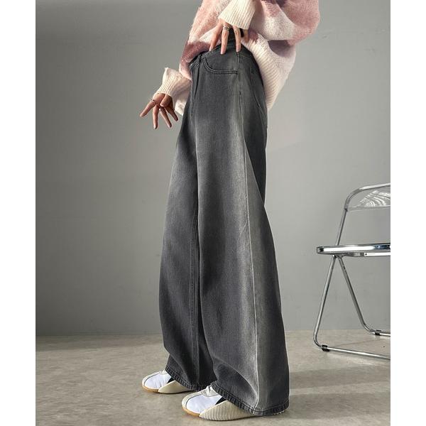 「Java」 デニムパンツ MEDIUM ブラック レディース