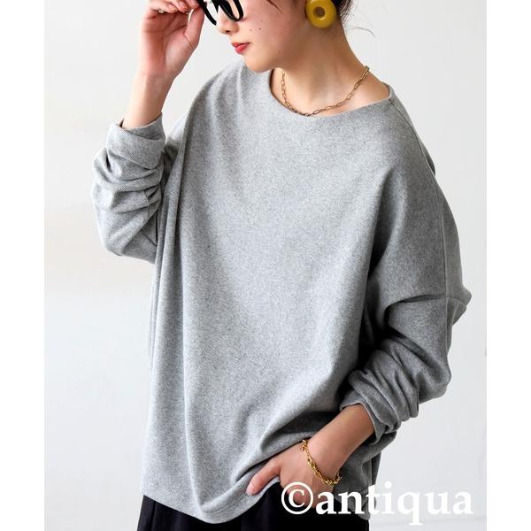 「antiqua」 長袖カットソー B 杢グレー レディース
