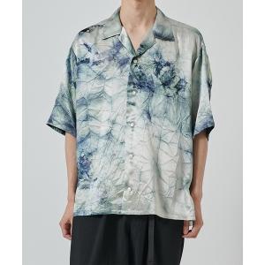 シャツ 半袖 「UJOH HOMME」Slit Sleeve Open Collar Shirt メンズ