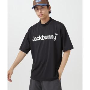 tシャツ 「Jack Bunny!!」ハイストレッチ変形メッシュ半袖モックネックカットソー メンズ