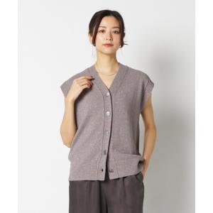 ベスト ジレ METAL BUTTON KNIT VEST レディース