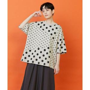 tシャツ キリカエドットＴシャツ レディース メンズ