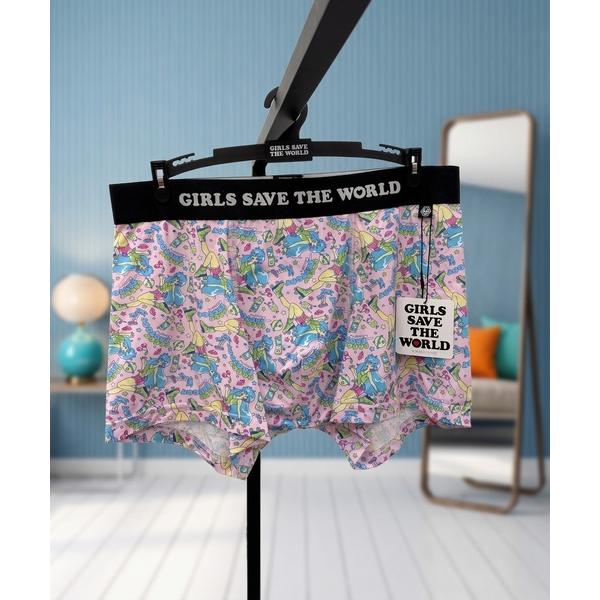 ボクサーパンツ ストレッチ ボクサーパンツ メンズ ポリエステル 前閉じ  GIRLS SAVE T...