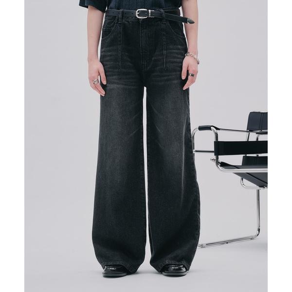 ジーンズ PROCESSED STRAIGHT DENIM/プロセストストレートデニム メンズ レデ...