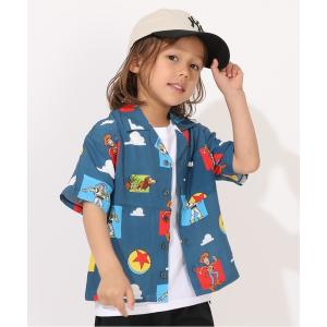 ブラウス シャツ 親子お揃い ディズニー トイ・ストーリー 総柄シャツ 1808K キッズ 子供服 男の子 女の子