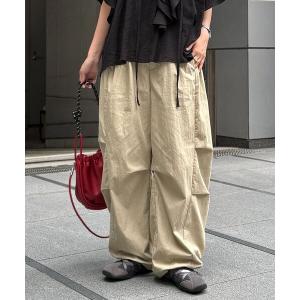 ワイドパンツ パンツ 冷感ニータックナイロンパンツ レディース