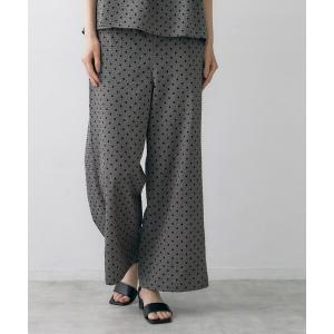 パンツ 「セットアップ可/UVカット」サッカー素材 イージーパンツ レディース