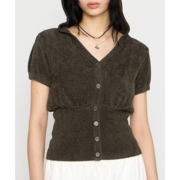 ニット セーター PUFF SLEEVE HOODIE トップス レディース