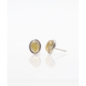 ピアス シルバー925 　ルチルクォーツピアス レディース メンズ