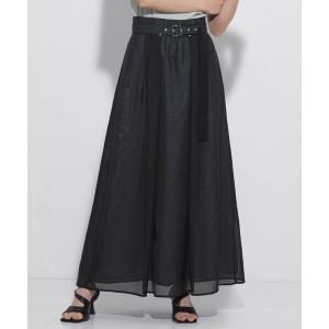 ロング スカート 夏 「新色・アイボリー入荷！」シアーストライプタックフレアスカート｜夏服/ウォッシャブル/オフィスカジュアル/速乾/防シワ/UVカット/…