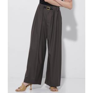 パンツ 「大人気！」Super140s サマーウールリラックストラウザー｜夏服/細見え/超軽量/ストレッチ/涼しい/オフィスカジュアル/防シワ レディース