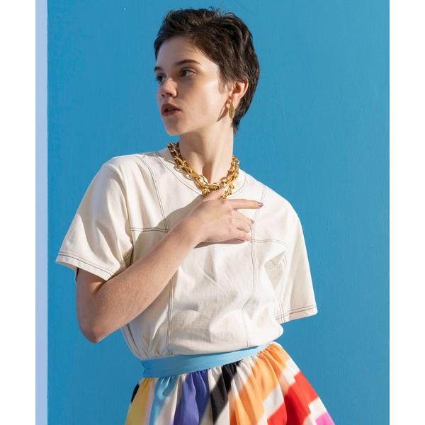 「MAISON SPECIAL」 半袖Tシャツ FREE アイボリー レディース