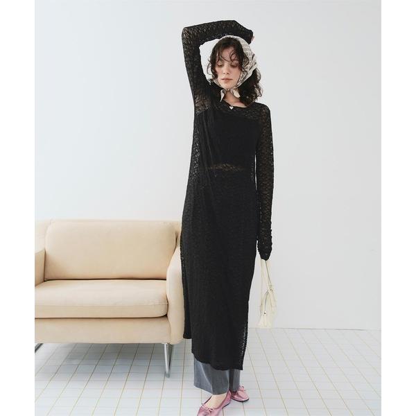 「titivate」 長袖ワンピース M ブラック レディース