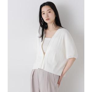 uvカット カーディガン 半袖 SUMMER VEIL KNIT ジップカーディガン レディース