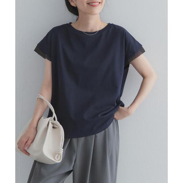 tシャツ 半袖 シルケットコットンシアードッキングプルオーバー レディース