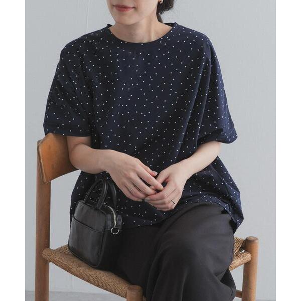 tシャツ 半袖 ドットシルケットプルオーバー レディース