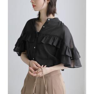 ブラウス シャツ 「洗える」フリルシャツ レディース